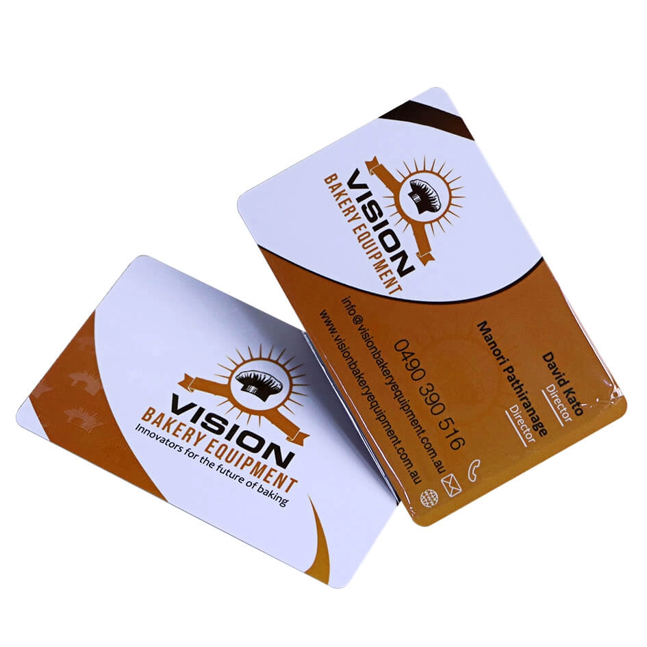 Plastic PVC Business Name Cards With UV Spot