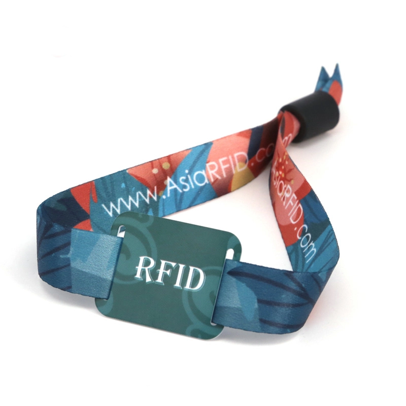 Ntag213 RFID Woven Bracelet Wristband Identification For Events