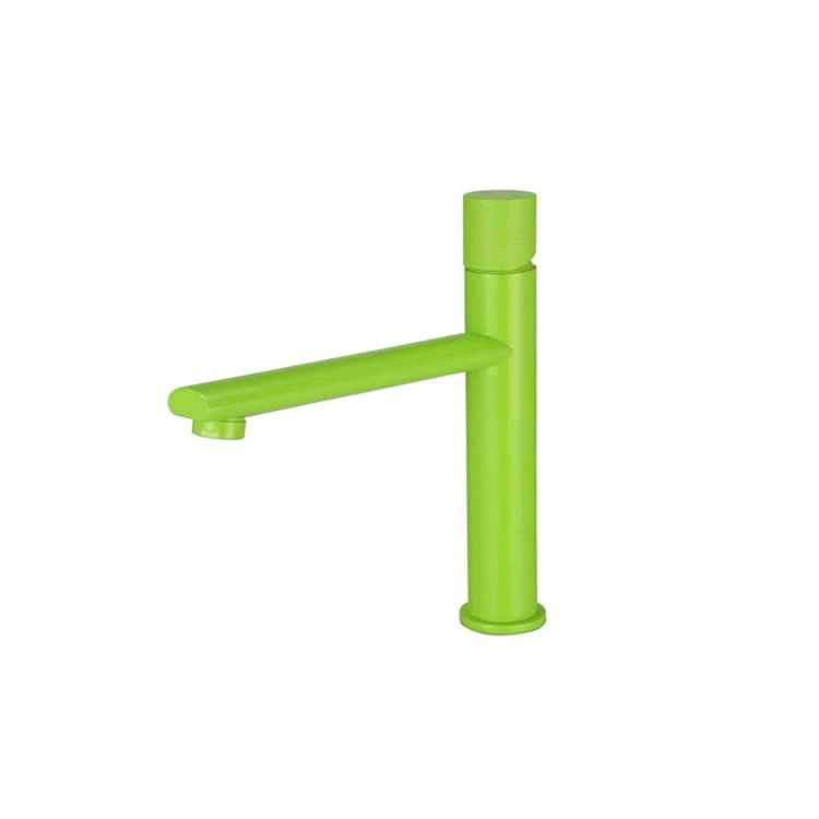 Green Color Hot Cold Water Faucet Brass Basin Faucet