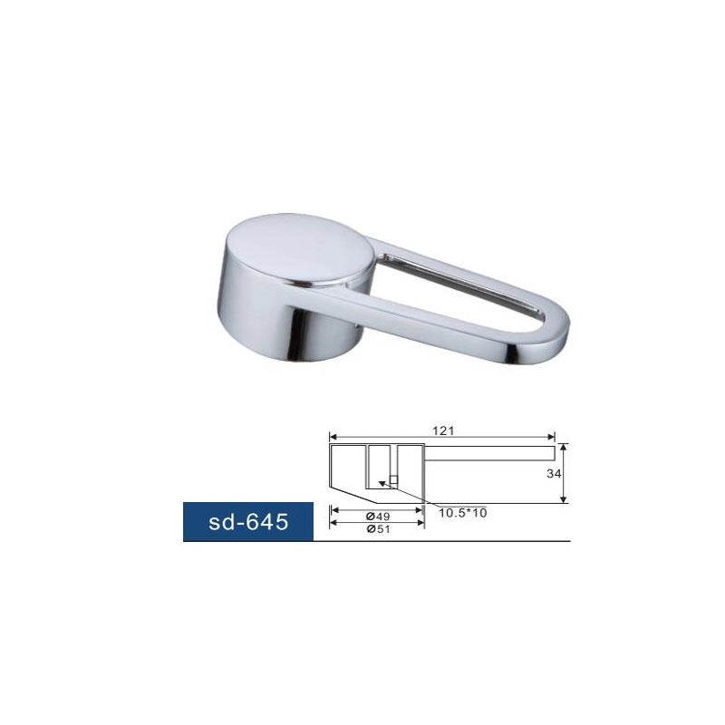 Single Metal Lever Handle for Bathroom Sink Faucets, Chrome for 40mm Cartridge