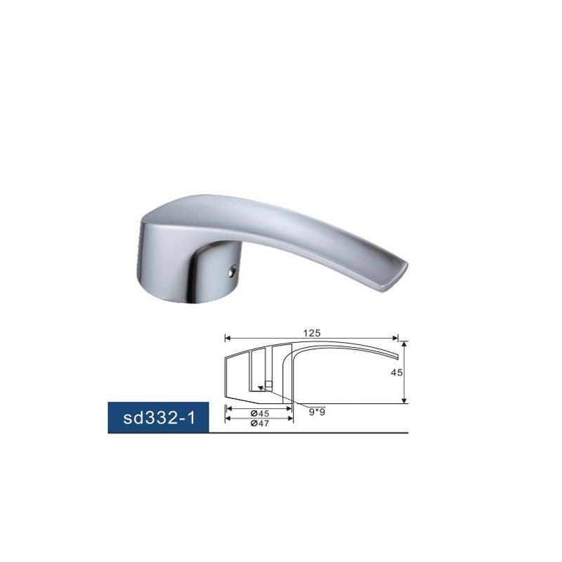Lever Shower Handle for Single Handle Tub and Shower and Kitchen Faucets Chrome 35mm for cartridge stem