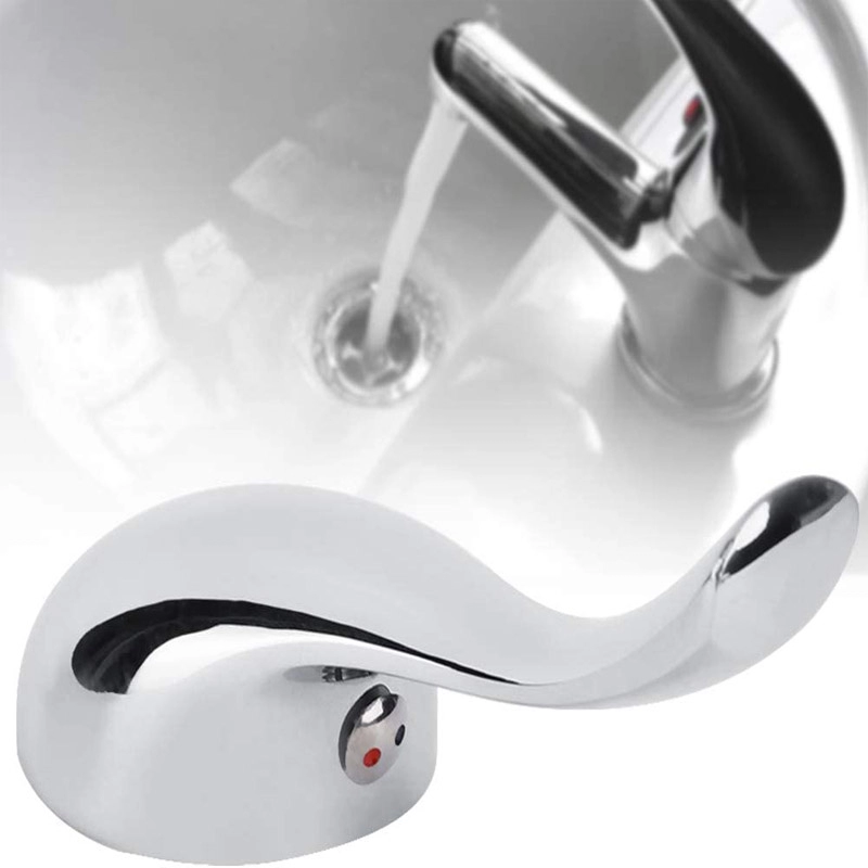 Kitchen Taps Handle Lever, Bathroom Zinc Alloy Hot Cold Water Tap Faucet Handle Replacement for 40 mm Valve Core