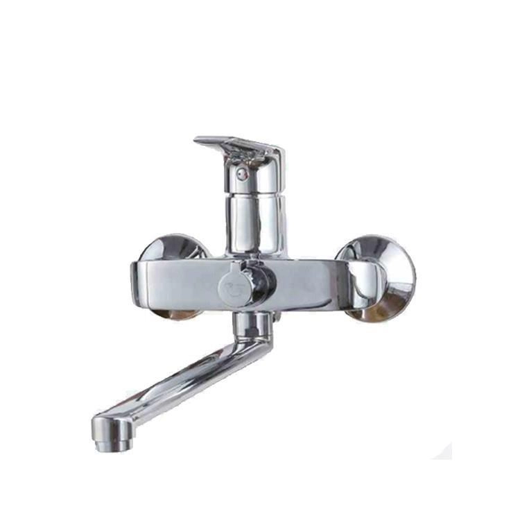 Chrome Wall Mounted Water Diverter Bath Faucet