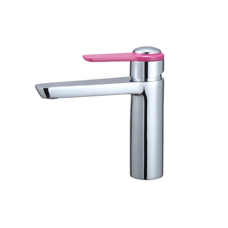 Pink SIngle Handle Basin Faucets Basin Water Tap