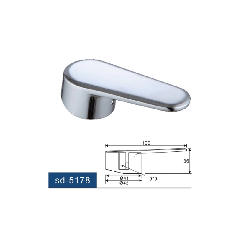 Zinc Alloy Handle Lever Faucet Polished Chrome 35mm For Cartridge Stem