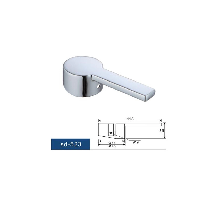 35mm Single Lever Handle Kit With Button and Set Screw, Chrome