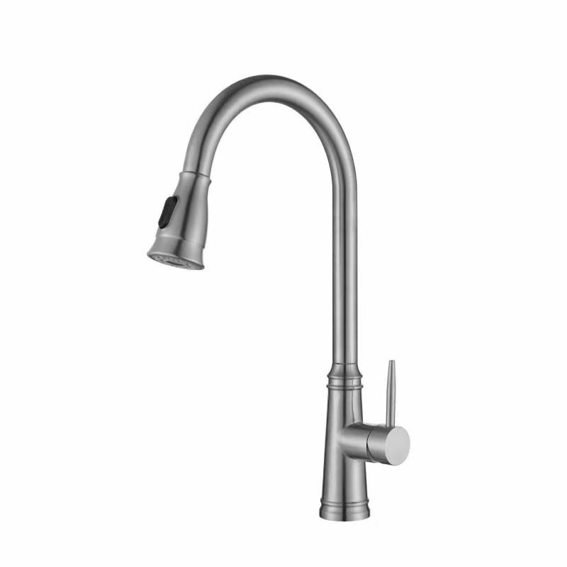 304SUS Pull Out Kitchen Faucet with Sprayer
