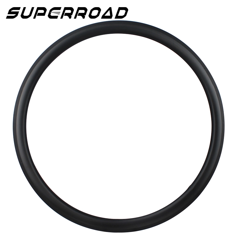 Superroad 700C Asymmetrical 38mm Carbon Road Rims Clincher