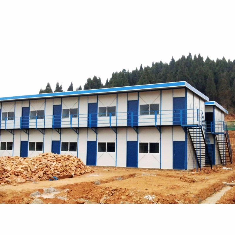 Sandwich Panel Easy and Fast Assemble Two Storey Prefabricated Camp House