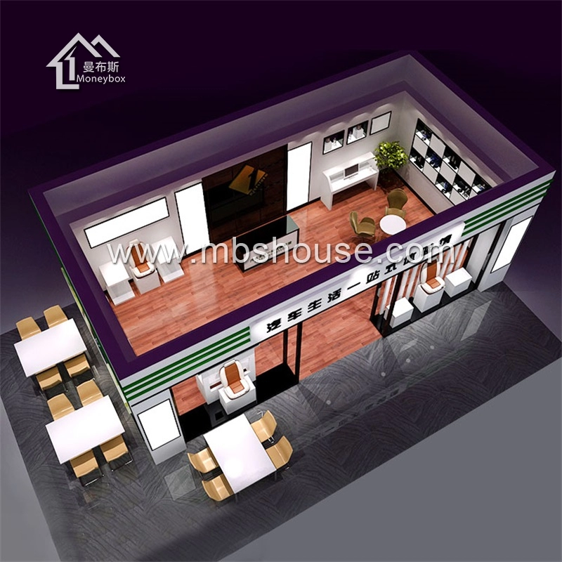 Luxury Flat Pack New Designed Economical Prefab Container Shop House /Restaurant Room