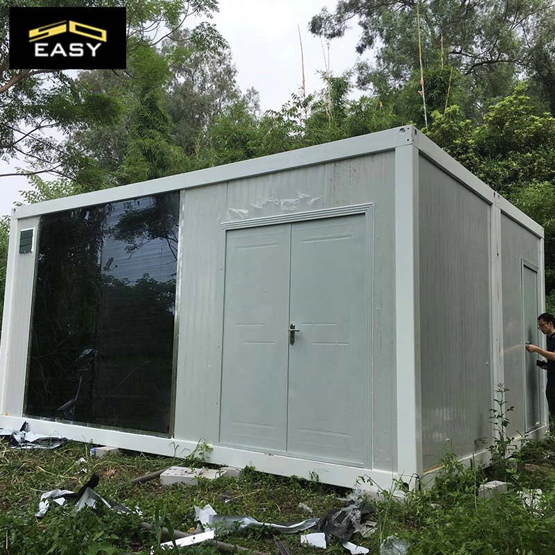 2020 latest design container house for glass door glass wall village buliding