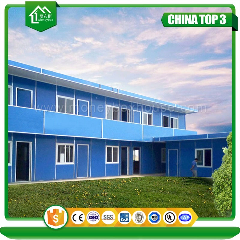 Two Floor Flat Roof Prefabricated Modular Living House Dormitory