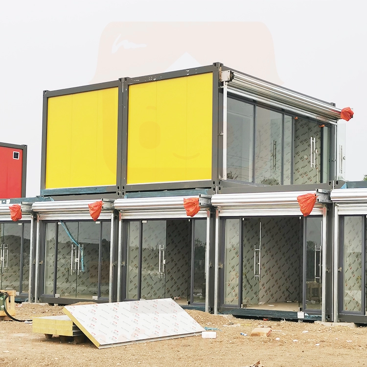 Portable prefabricated flatpack container house home / shop for living