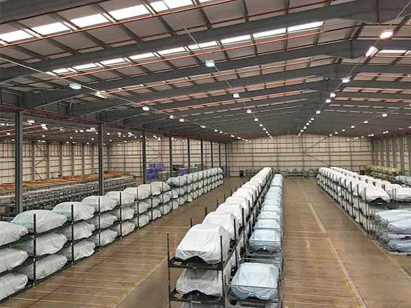Large space steel structure rice storage warehouse