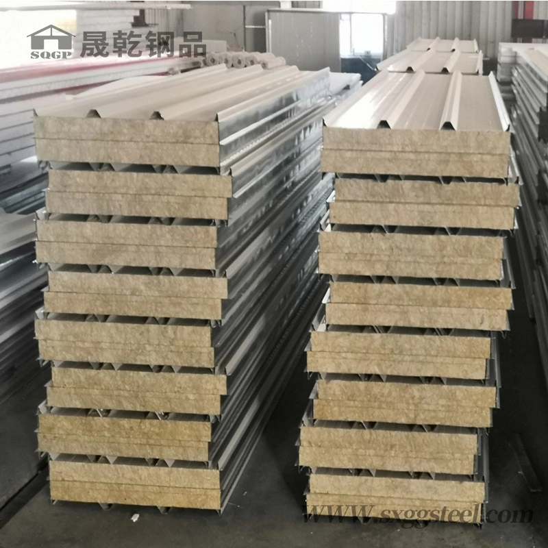 Thermal Insulated Corrugated Rockwool Sandwich Roof Panel