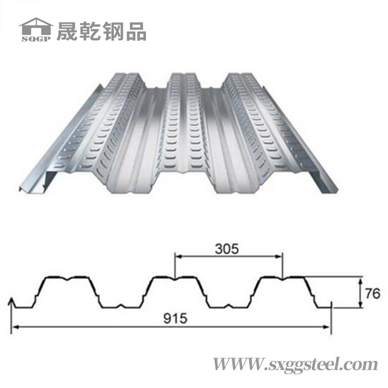Galvanized floor decking sheet for construction