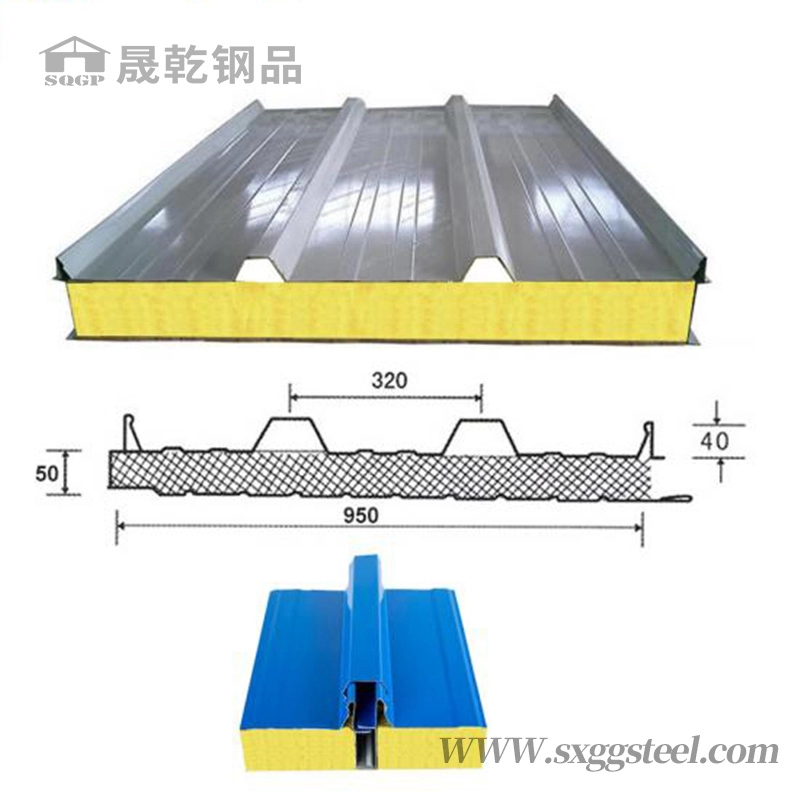Thermal Glass Wool Roof Acoustic Sandwich Panel