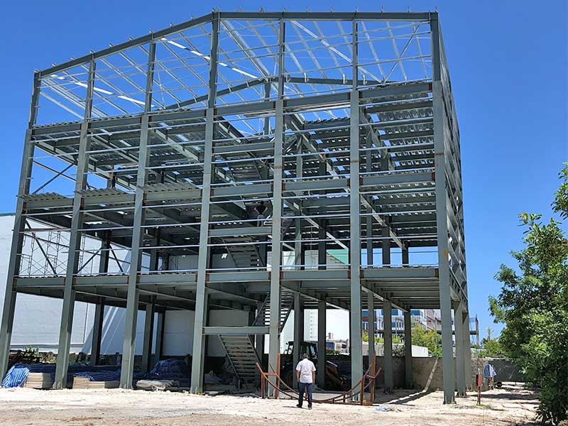 Fast install high rise prefab construction building metal steel warehouse