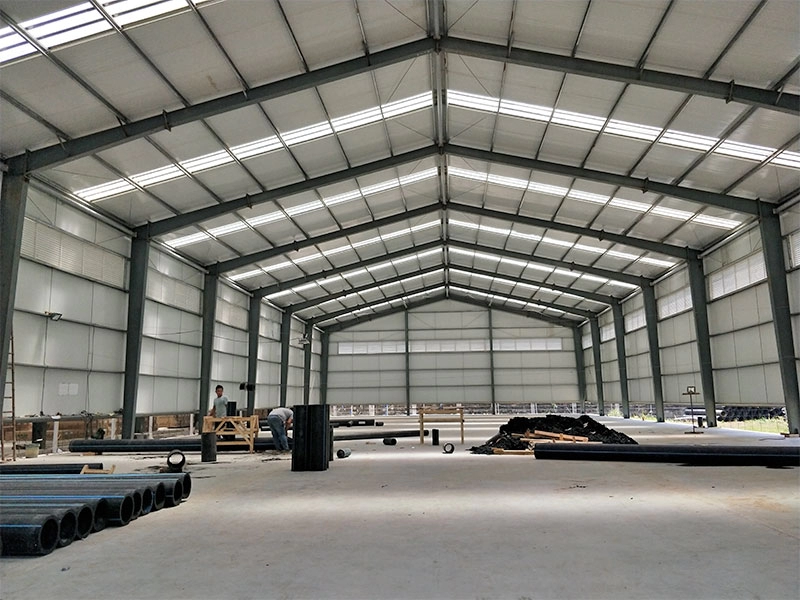 Large space steel structure grain storage warehouse