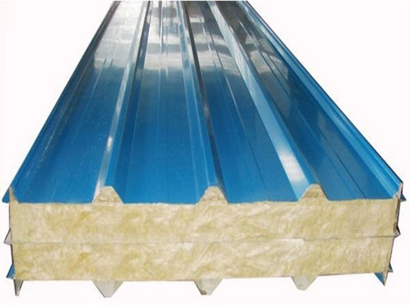 Fireproof Rock Wool Sandwich Panel For Metal Roof System