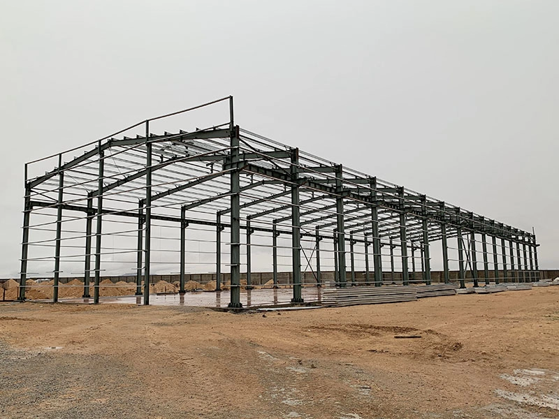 Large span weld H beam prefabricated steel structure workshop