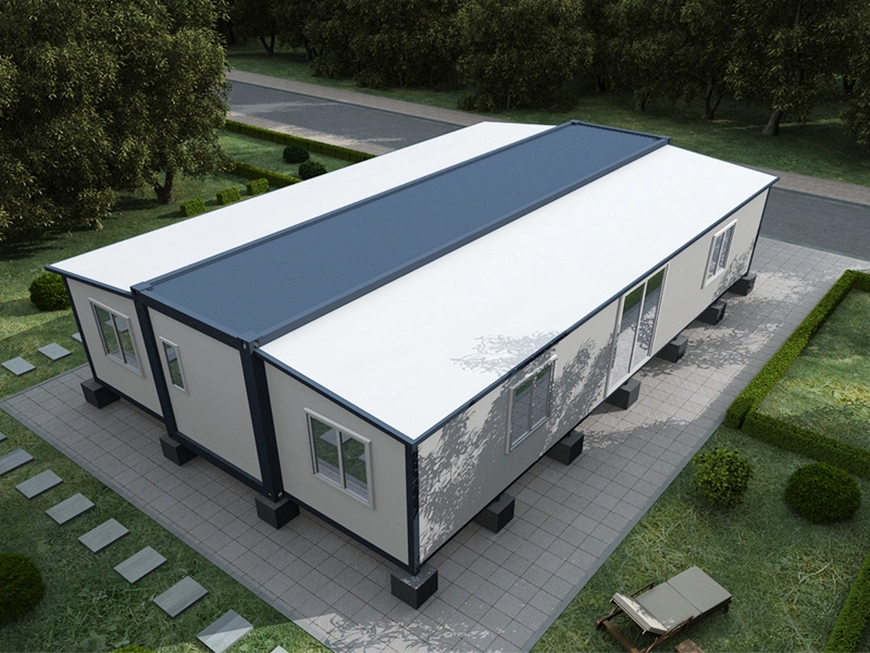 Prefab modern three bedrooms living expandable container house