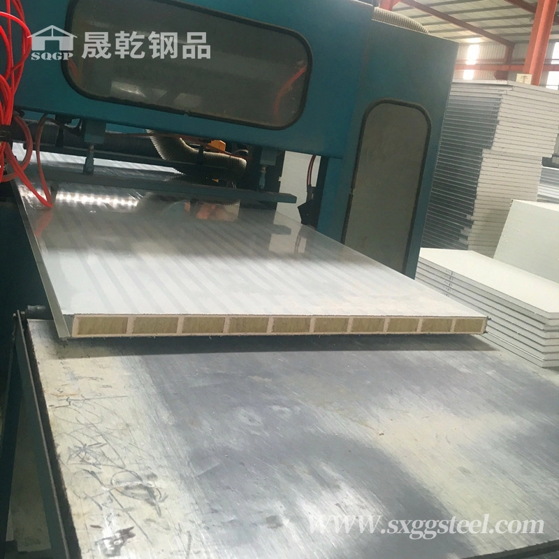 Glass Magnesium Rock Wool Insulated Wall Sandwich Panel For Cleanroom