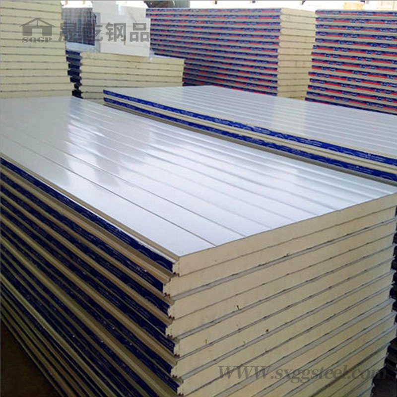 50mm 75mm 100mm Insulated PU Sandwich Panel for Wall Cladding System