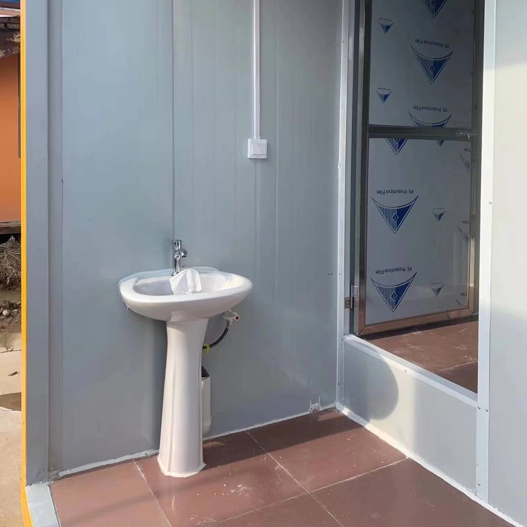 Prefabricated 20ft finished mobile toilet washroom for public