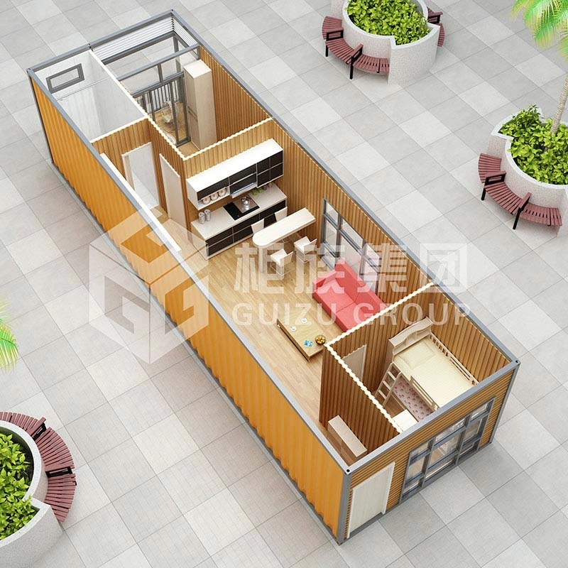 40ft prefab container house apartment with 1 bedroom 1 livingroom