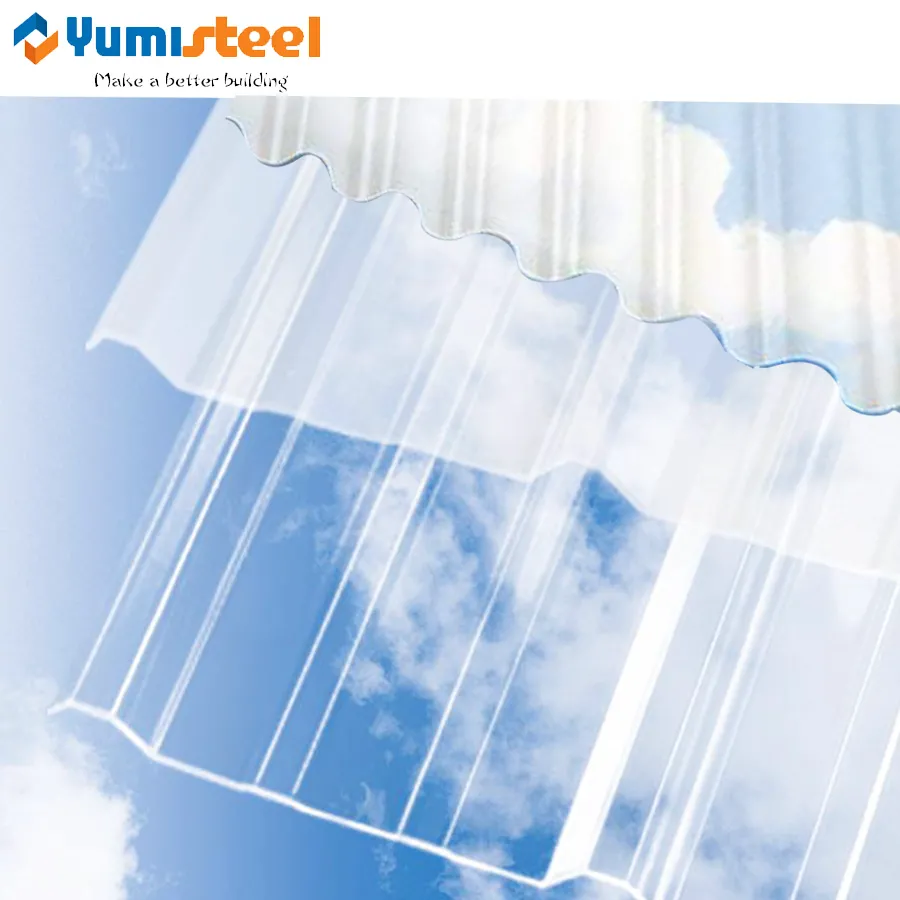 Impact resistant corrugated translucent polycarbonate roofing sheets for building daylighting