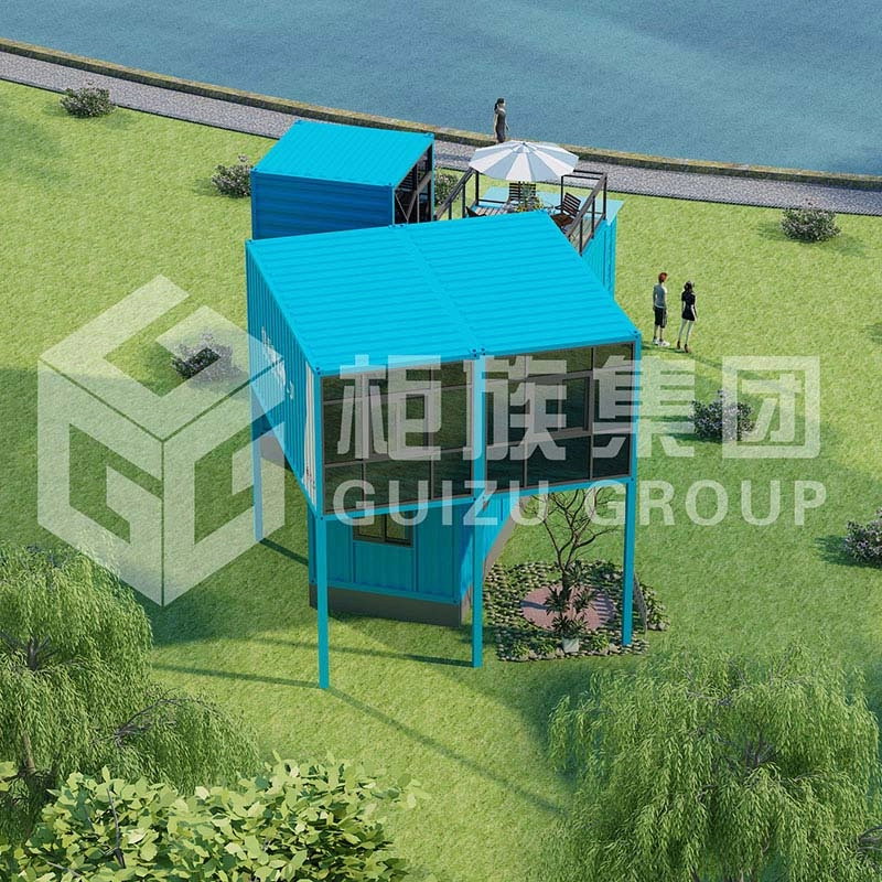 China Luxury 40ft Shipping Container Office with French Windows