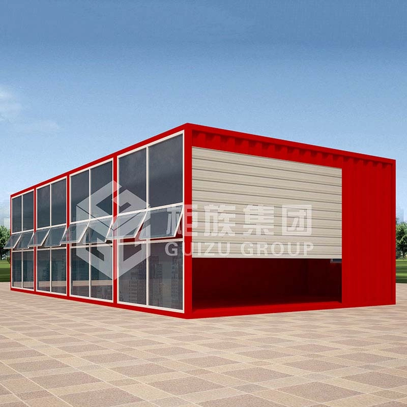 ODM China Factory Customized Prefabricated Mobile Shipping Container House for Office with French Windows