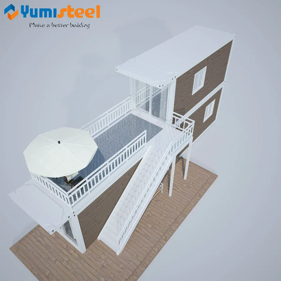Designed Prefabricated Flat Packed Cotainer House with insulation for living