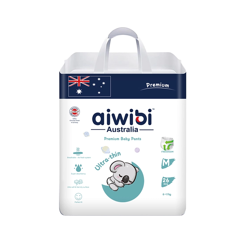 Disposable Premium Ultra Thin & Light Aiwibi Baby Pants With Super Absorbent Capacity