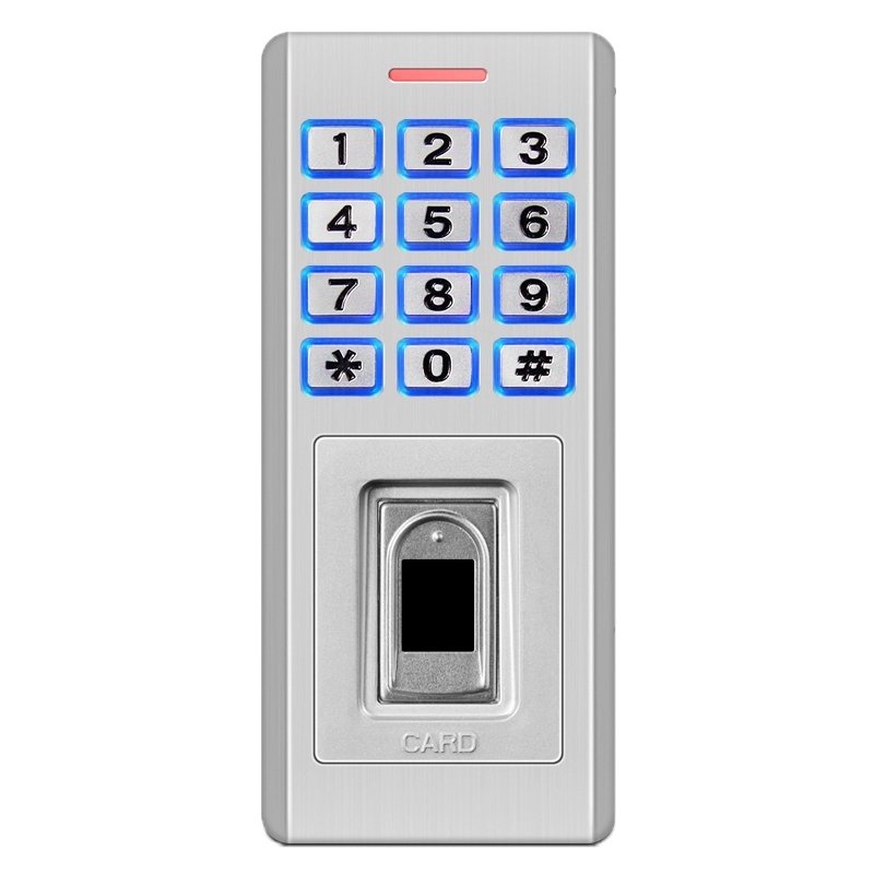 Indoor and Outdoor Rated IP68 Access Control Standalone Biometric Fingerprint Reader with Wiegand 600 Fingerprints and Capacitive Semiconductor Sensor