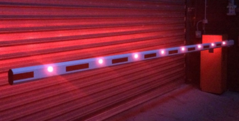 LED light vehicle barrier