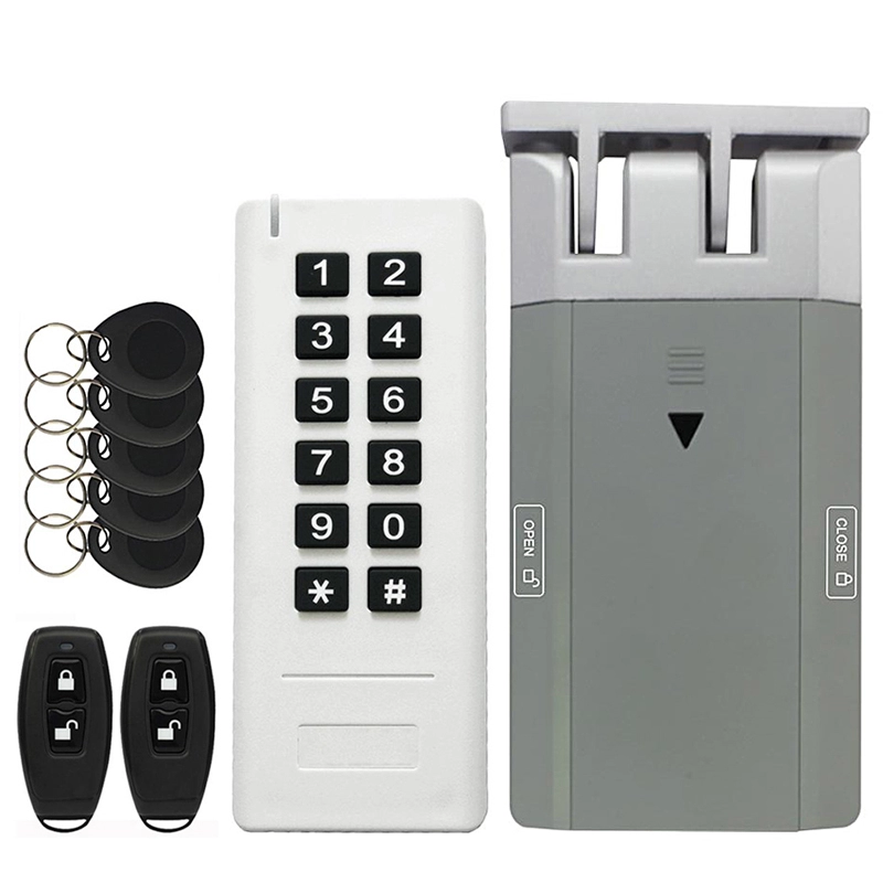 433MHz Security Keyless Wireless Smart Remote Control Door Lock with Anti-theft and 4 Keys