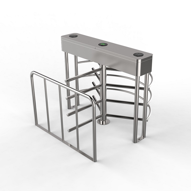 Access control half height turnstile systems