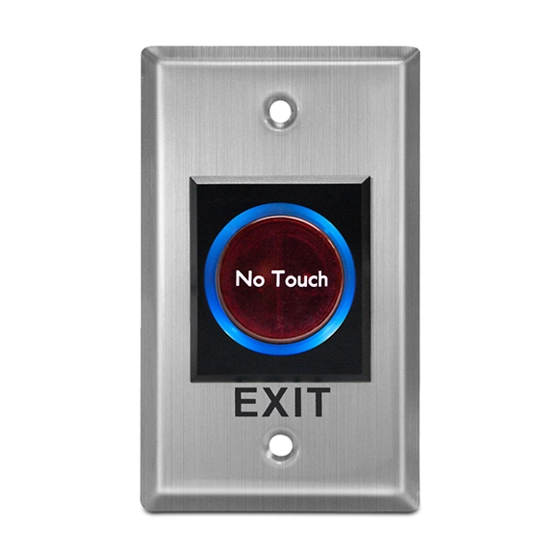 Indoor Touchless Exit Button for Door Access Control with LED Light, NC,NO and COM Outputs