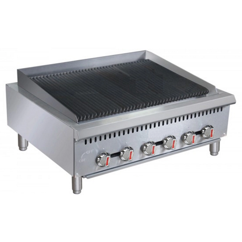 Commercial Stainless Steel Lava Rock Gas Grill-120,000 Btu