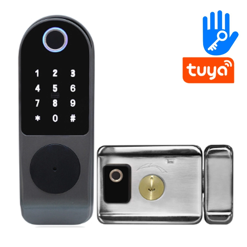 Tuya App waterproof Smart RIM lock for outside door