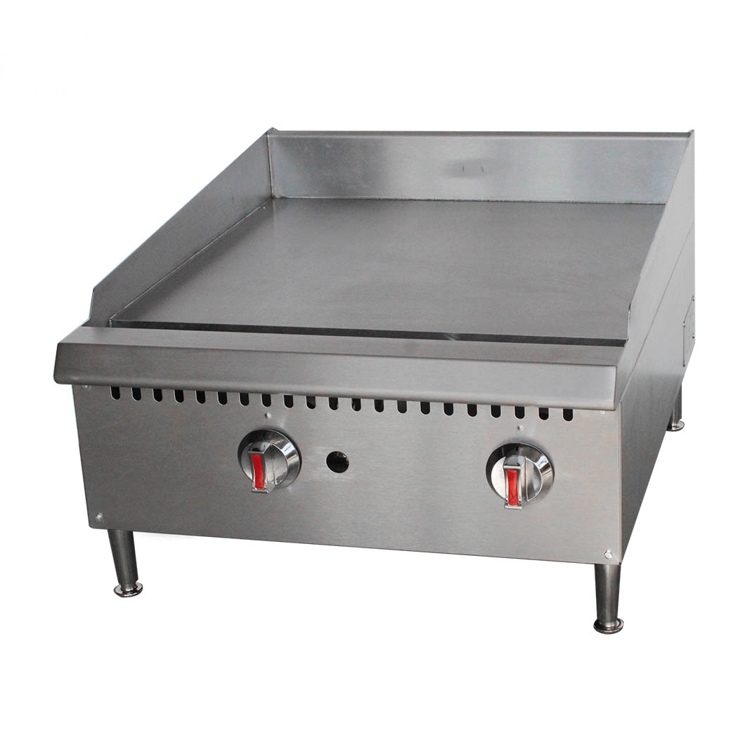 Commercial Gas Flat Top Griddle 24"-Manual Control