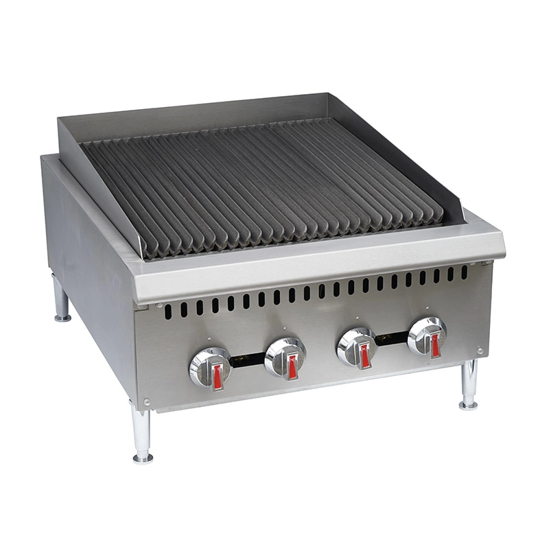 Commercial Countertop Radiant Heat Charbroiler with Manual Controls