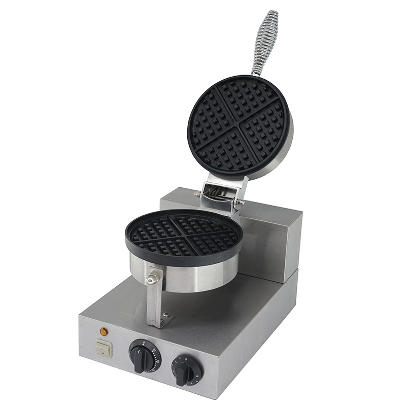 1000W Commercial Round Nonstick Waffle Maker