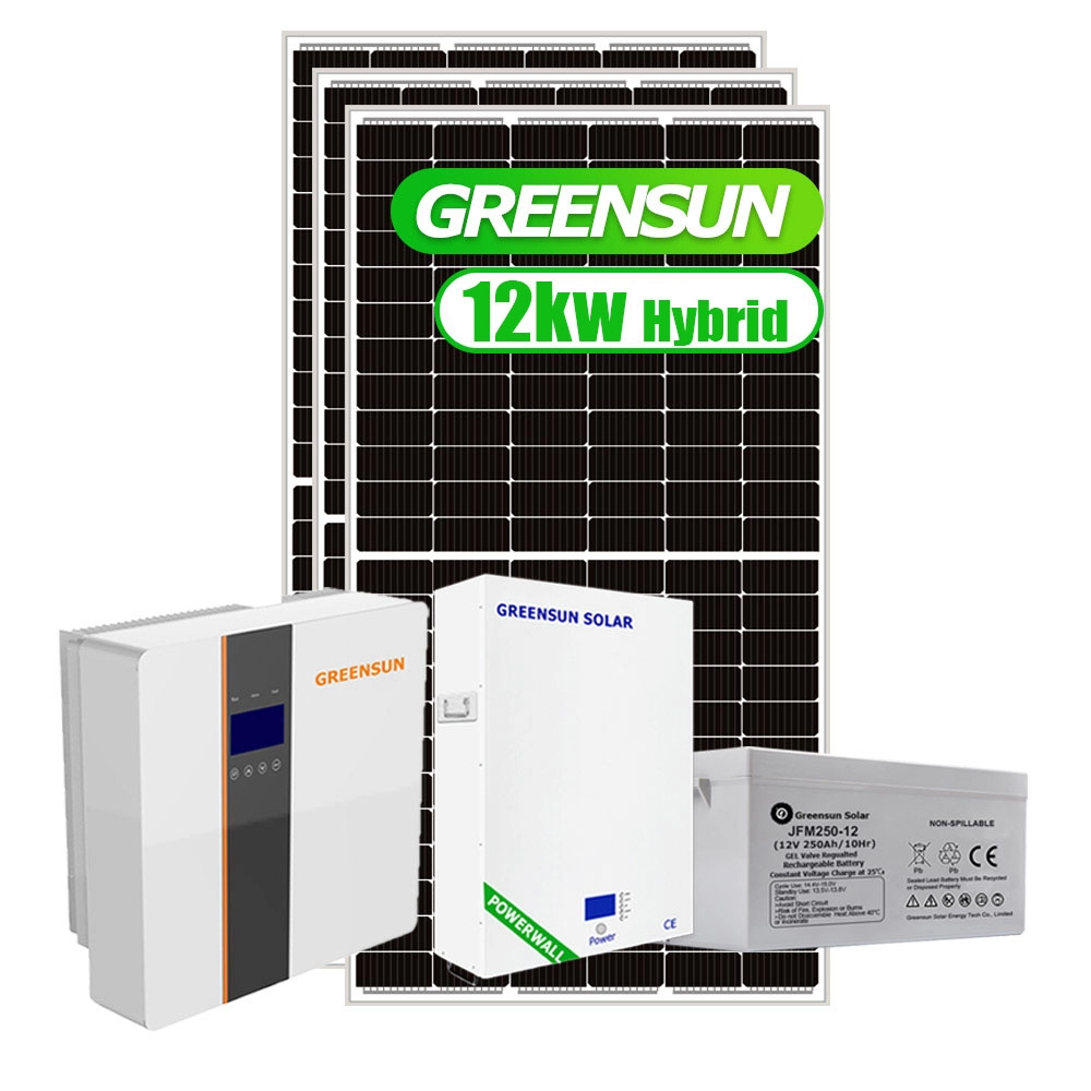 Hybrid Off Grid Photovoltaic Solar Power Generator 8KW 10KW 12KW 15KW with 20KWH 40KWH Deep Cycle Battery