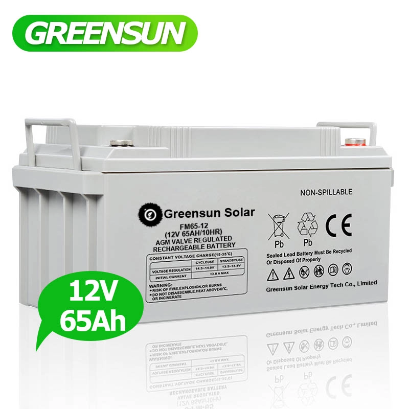 Rechargeable Deep Cycle AGM Battery Pack 12v 65ah Price