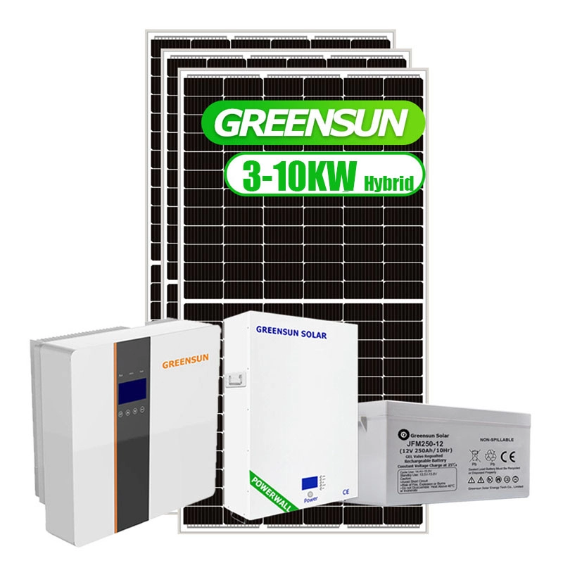 5kw 6kw Single phase hybrid solar panel system for home with lithium battery