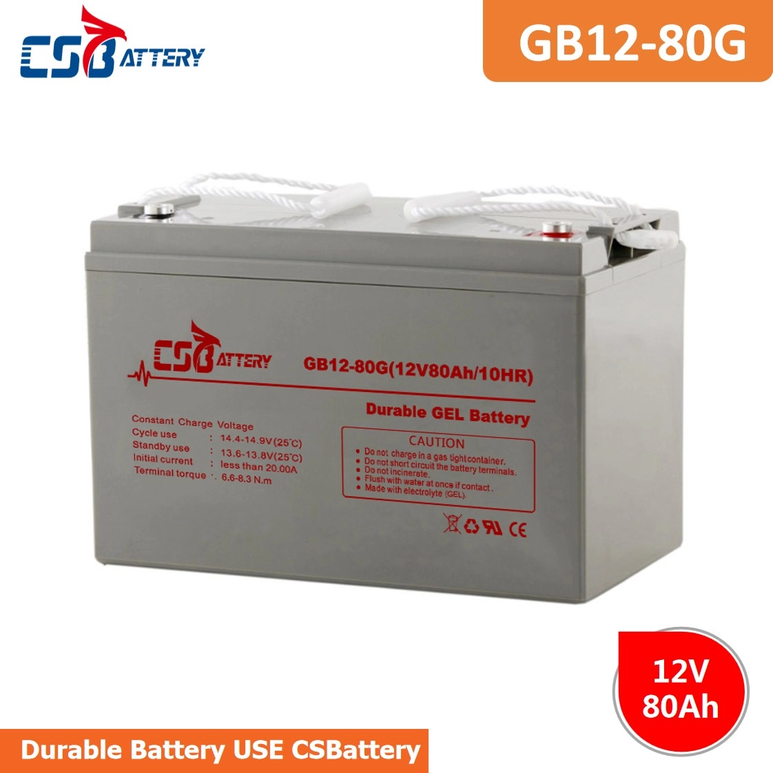 GB12-80G 12V 80Ah Durable Long Life Gel Battery