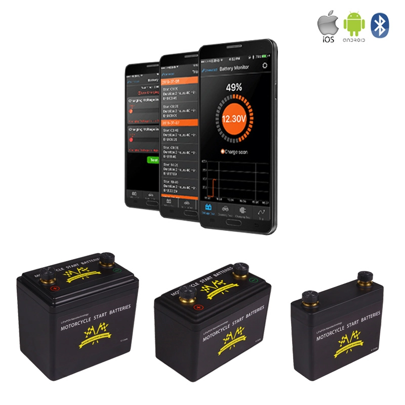A123 26650 M1B Motorcycle Start Batteries with Bluetooth Monitor LiFePO4 12V 130 260 390CCA